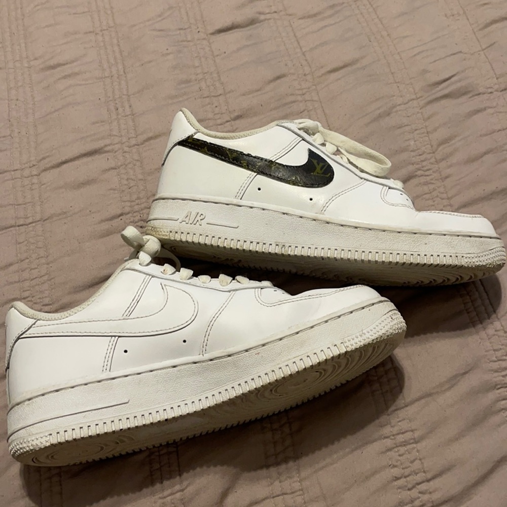 Nike Air Force 1s with LV
